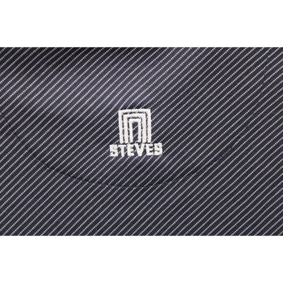 CALLAWAY STEVES SIZE LARGE OPTI DRI POLO DIAGONAL STRIPE NAVY SHORT SLEEVE SHIRT - Picture 5 of 6